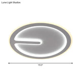 Acrylic Flush-Mount Led Clock Ceiling Light For Bedroom - Simplicity White With Warm/White