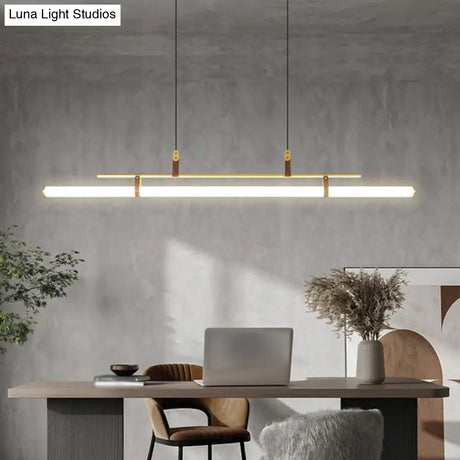 Acrylic Island Pendant Light: Sleek Pole Design With Led: Perfect For Dining Room