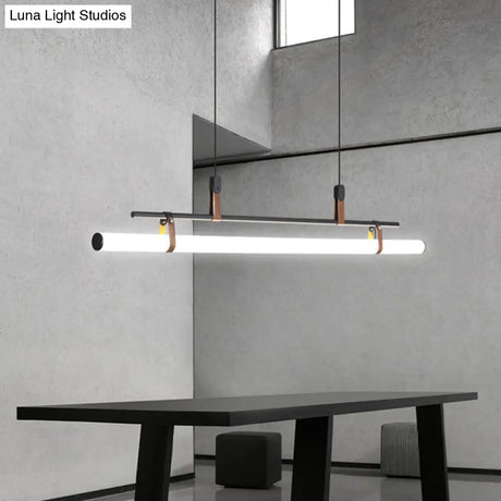 Acrylic Island Pendant Light: Sleek Pole Design With Led: Perfect For Dining Room