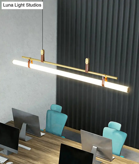 Acrylic Island Pendant Light: Sleek Pole Design With Led: Perfect For Dining Room