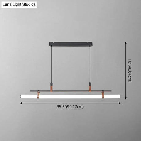 Acrylic Island Pendant Light: Sleek Pole Design With Led: Perfect For Dining Room
