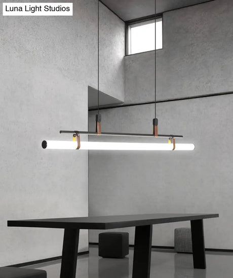 Acrylic Island Pendant Light: Sleek Pole Design With Led: Perfect For Dining Room