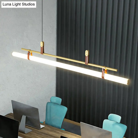 Acrylic Island Pendant Light: Sleek Pole Design With Led: Perfect For Dining Room