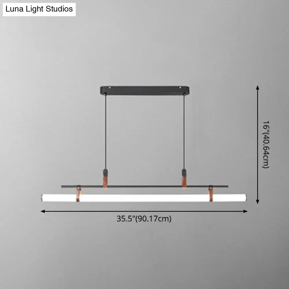 Acrylic Island Pendant Light: Sleek Pole Design With Led: Perfect For Dining Room