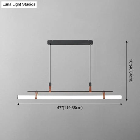 Acrylic Island Pendant Light: Sleek Pole Design With Led: Perfect For Dining Room