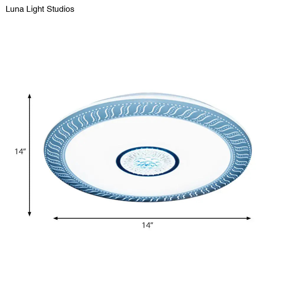 Acrylic Led Flush Ceiling Mount Light For Living Room & Kids Bedroom