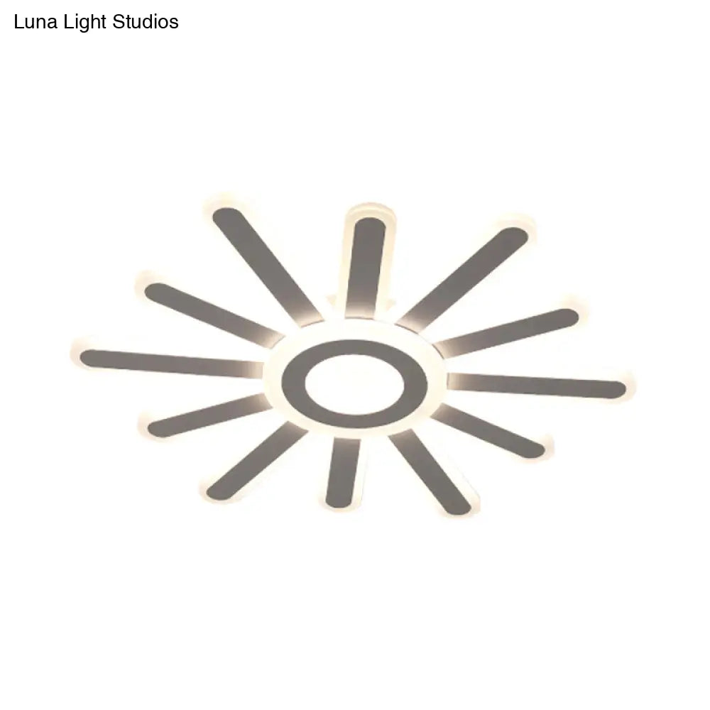 Acrylic Led Flush Mount Ceiling Light Sun-Like Simplicity 19.5/23.5 Wide White - Warm/White