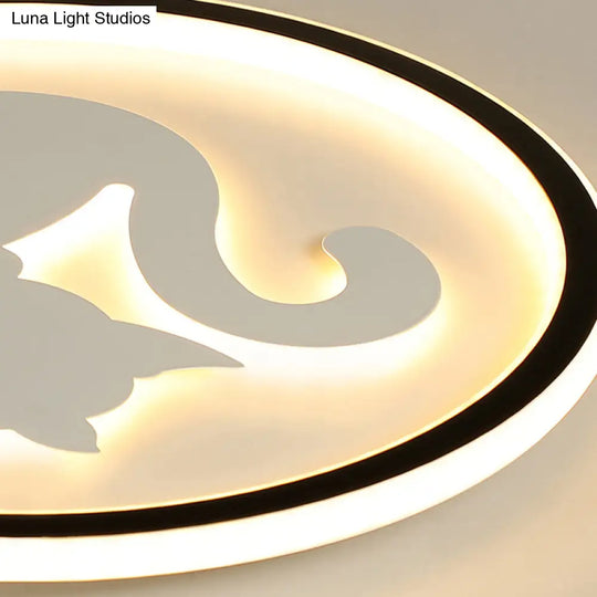 Acrylic Led Kitten Ceiling Fixture - Animal Inspired Light For Bedroom And Nursery