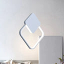Acrylic Led Square Pendant Light: Modern Hanging Ceiling Lamp For Bedside With White/Black Shades &