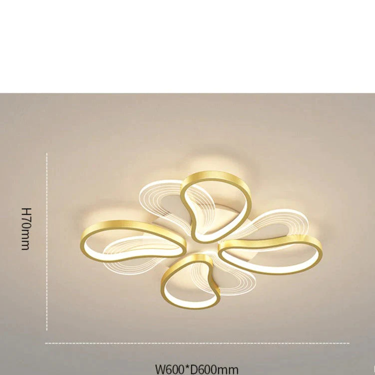 Acrylic Living Room Ceiling Lamp Led Petal Shaped Bedroom Modern Simple Household Restaurant