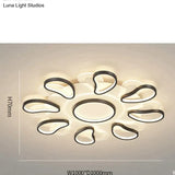 Acrylic Living Room Ceiling Lamp Led Petal Shaped Bedroom Modern Simple Household Restaurant Black /