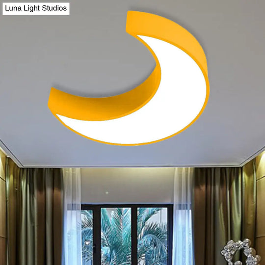 Acrylic Lovely Ceiling Fixture Light For Crescent Child Bedroom