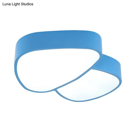 Acrylic Mushroom Flushmount Led Ceiling Light Creative Surface Mount Fixture For Kids Room Blue /