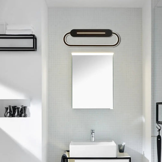 Acrylic Oval Led Wall Sconce With Modern Styling And Warm/White Light - Available In Black/White