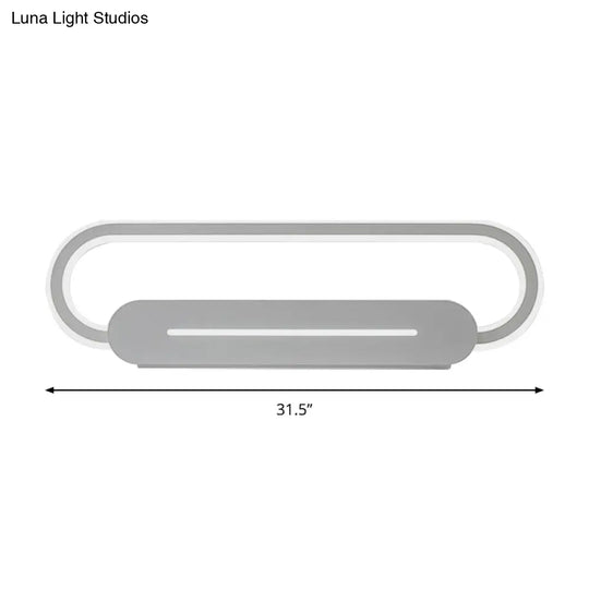 Acrylic Oval Led Wall Sconce With Modern Styling And Warm/White Light - Available In Black/White