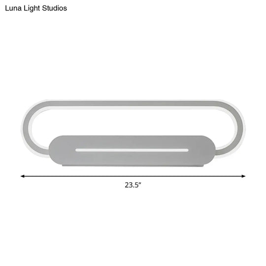 Acrylic Oval Led Wall Sconce With Modern Styling And Warm/White Light - Available In Black/White