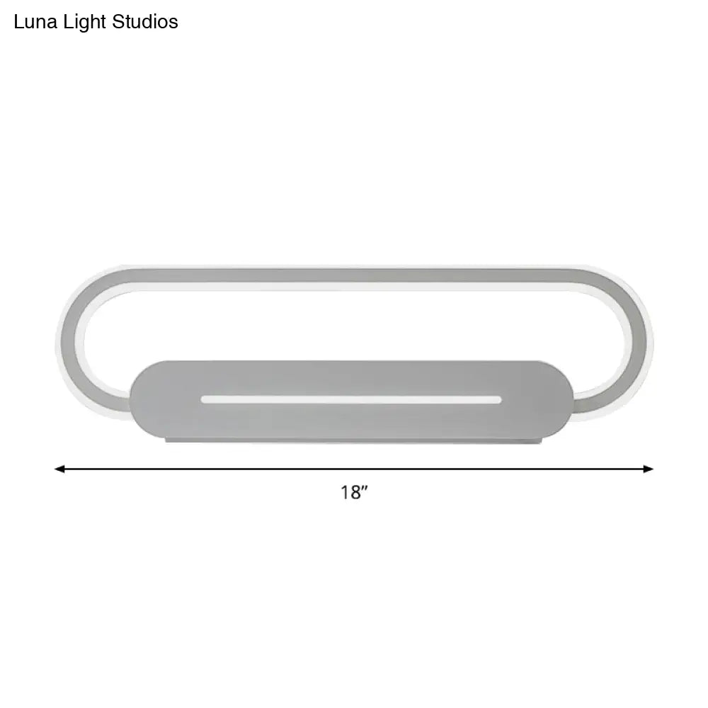 Acrylic Oval Led Wall Sconce With Modern Styling And Warm/White Light - Available In Black/White