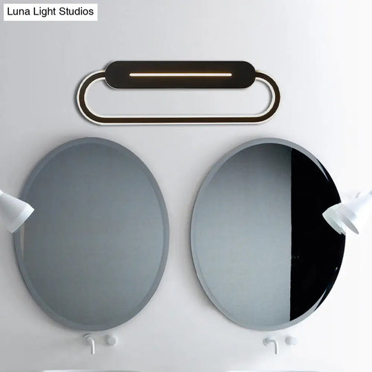 Acrylic Oval Led Wall Sconce With Modern Styling And Warm/White Light - Available In Black/White