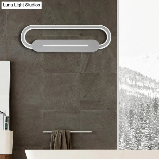 Acrylic Oval Led Wall Sconce With Modern Styling And Warm/White Light - Available In Black/White