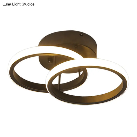 Acrylic Semi Flush Mount Light: Stylish Geometric Fixture For Hallway