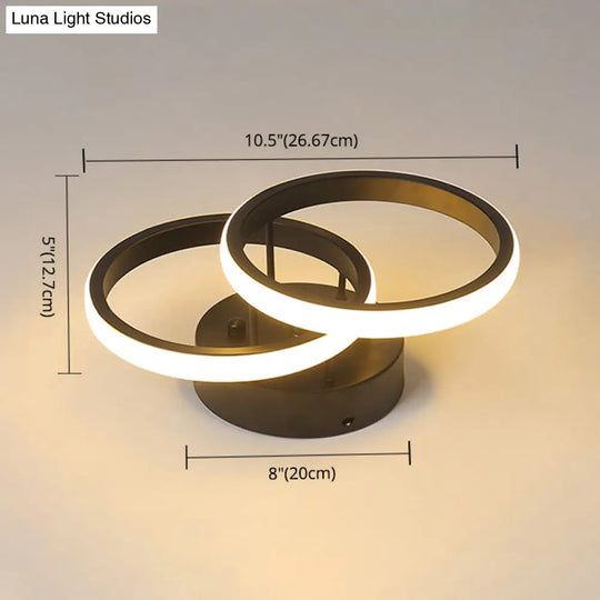 Acrylic Semi Flush Mount Light: Stylish Geometric Fixture For Hallway