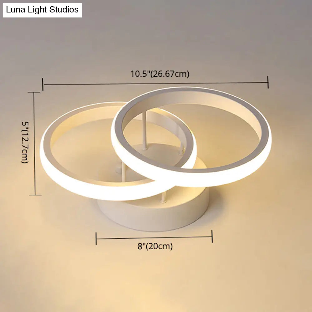 Acrylic Semi Flush Mount Light: Stylish Geometric Fixture For Hallway