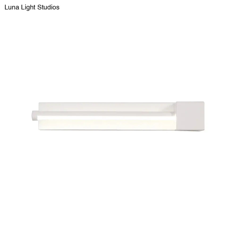 Adjustable Acrylic Linear Wall Sconce Led Light Fixture - Black/White Warm/White