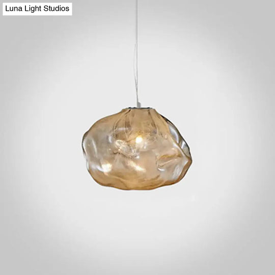 Cloud Suspension Pendant Light With Adjustable Cord - Modern And Stylish Amber / 12