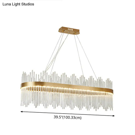 Adjustable Glass Crystal Drum Chandelier Pendant Light For Modern Living Rooms