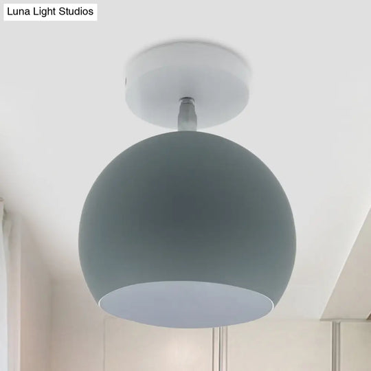 Adjustable Half Sphere Flush Mount Macaron Aluminum Lighting Fixture - Small | 1 Bulb