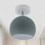 Adjustable Half Sphere Flush Mount Macaron Aluminum Lighting Fixture - Small | 1 Bulb