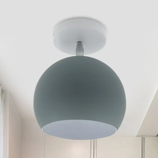Adjustable Half Sphere Flush Mount Macaron Aluminum Lighting Fixture - Small | 1 Bulb