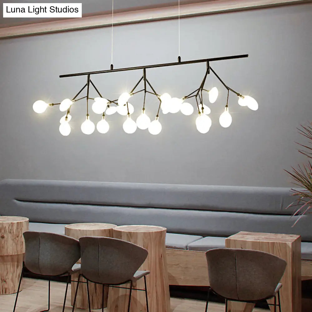 Adjustable Hanging Cord Island Lighting - Contemporary Firefly Metal Pendant With 27 Lights For