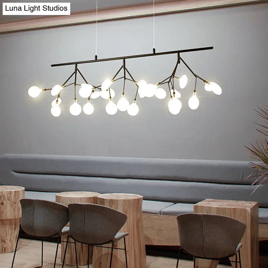 Adjustable Hanging Cord Island Lighting - Contemporary Firefly Metal Pendant With 27 Lights For