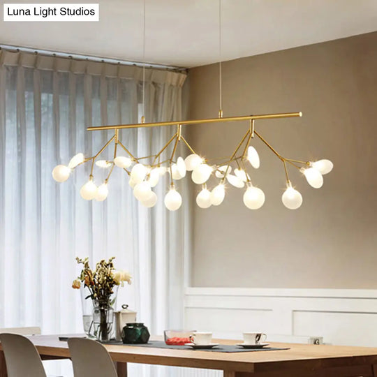 Adjustable Hanging Cord Island Lighting - Contemporary Firefly Metal Pendant With 27 Lights For