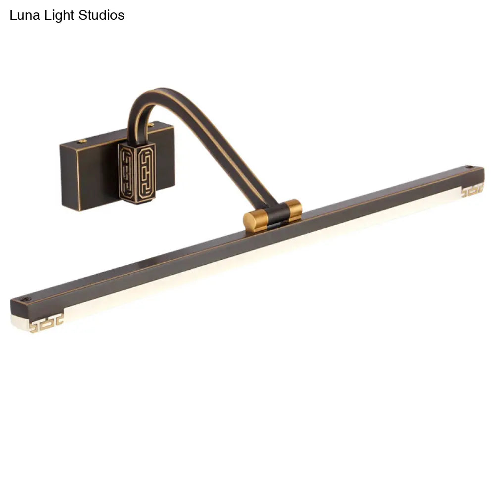 Adjustable Led Vanity Light - Traditional Acrylic Wall Sconce Lighting For Bathrooms