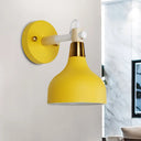 Adjustable Metal Onion Wall Light - Nordic Sconce Lighting For Bathroom In Candy Color Yellow