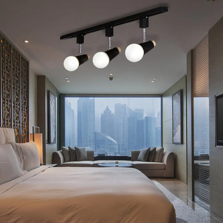Adjustable Semi Flush Metallic Linear Ceiling Light With Cup Shade - Industrial Style 3/4 Heads