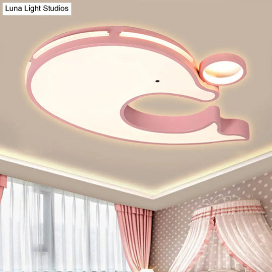 Adorable Acrylic Dolphin Led Ceiling Light - Perfect For Baby Room Or Kindergarten! Pink / Warm