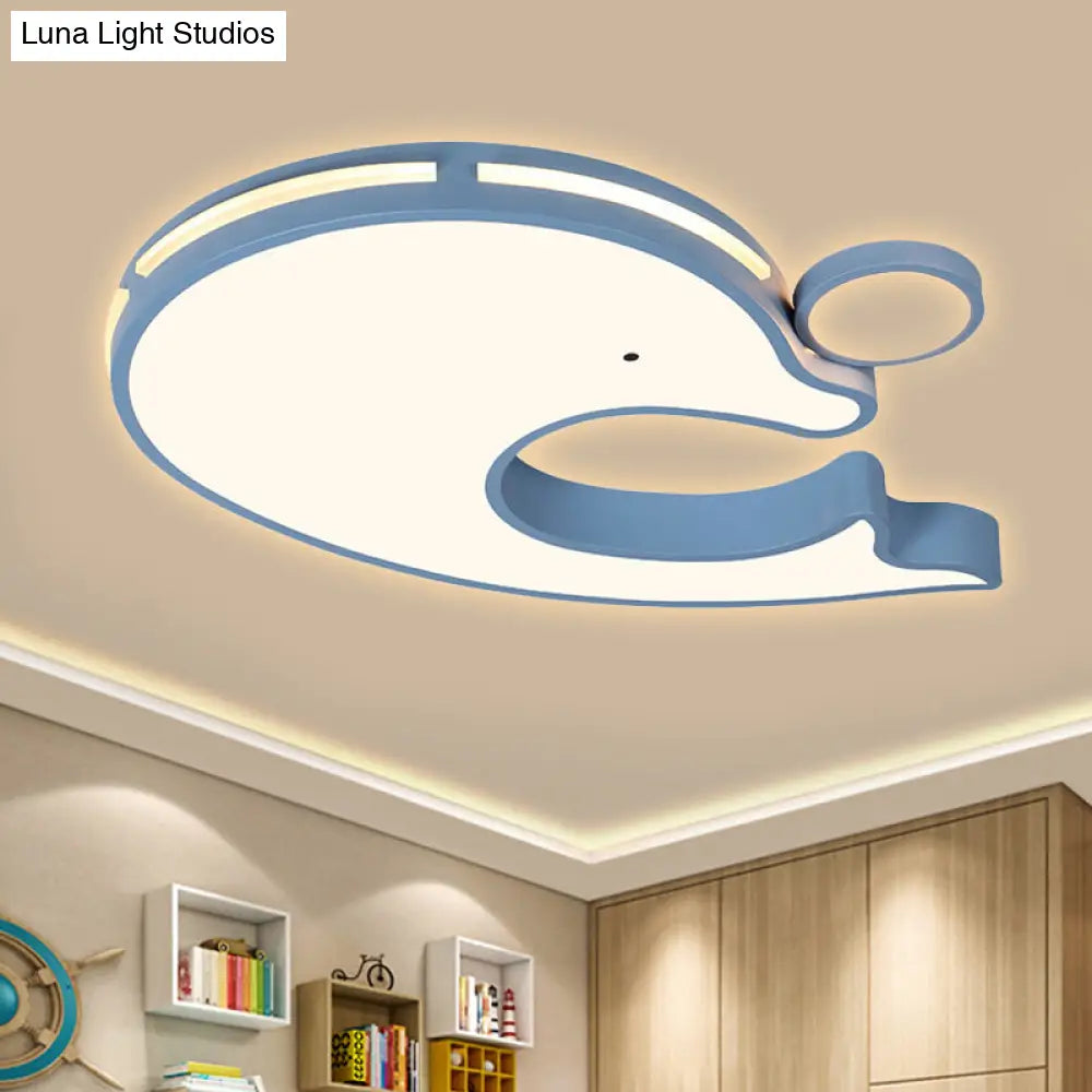 Adorable Acrylic Dolphin Led Ceiling Light - Perfect For Baby Room Or Kindergarten!