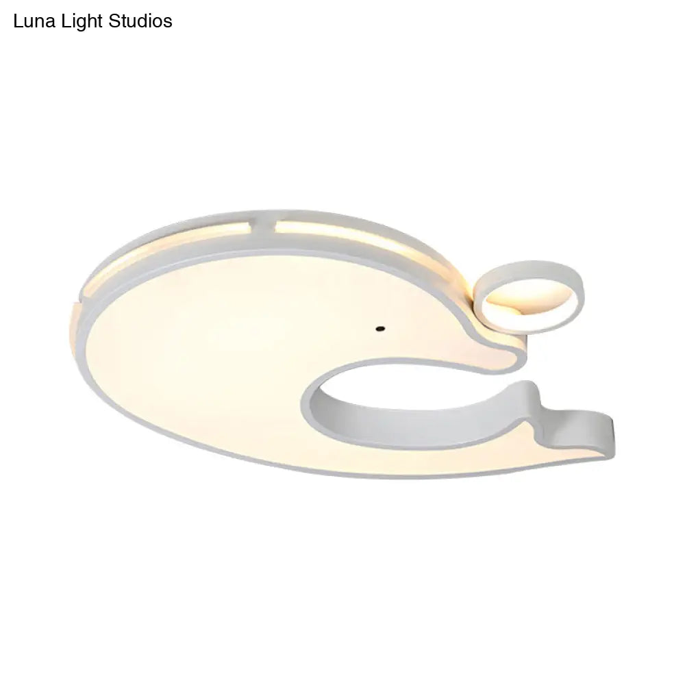 Adorable Acrylic Dolphin Led Ceiling Light - Perfect For Baby Room Or Kindergarten!