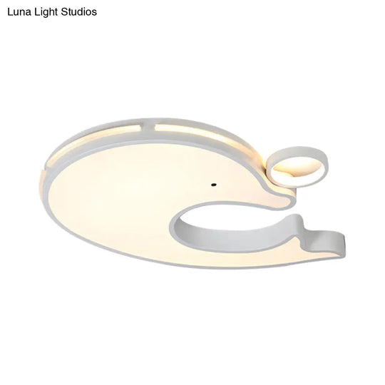 Adorable Acrylic Dolphin Led Ceiling Light - Perfect For Baby Room Or Kindergarten!
