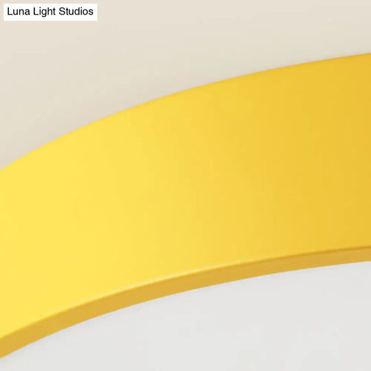 Adorable Giraffe-Themed Yellow Led Ceiling Mount Light For Baby Bedroom