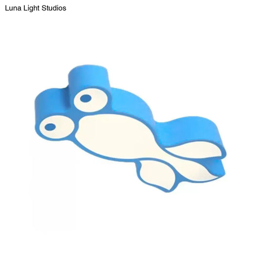 Adorable Little Goldfish Ceiling Light: Acrylic Led Flush Mount For Kids Bedrooms