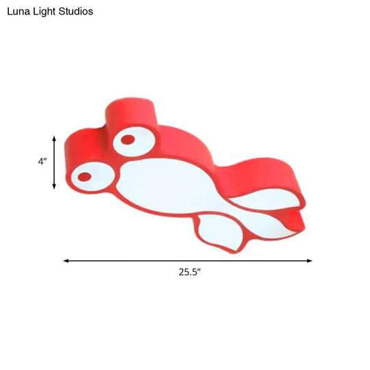 Adorable Little Goldfish Ceiling Light: Acrylic Led Flush Mount For Kids Bedrooms