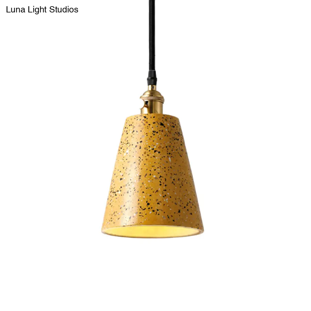 Alfa - Nordic Cone Pendant Lighting In Style Cement 1 Light Black/Grey/White Hanging