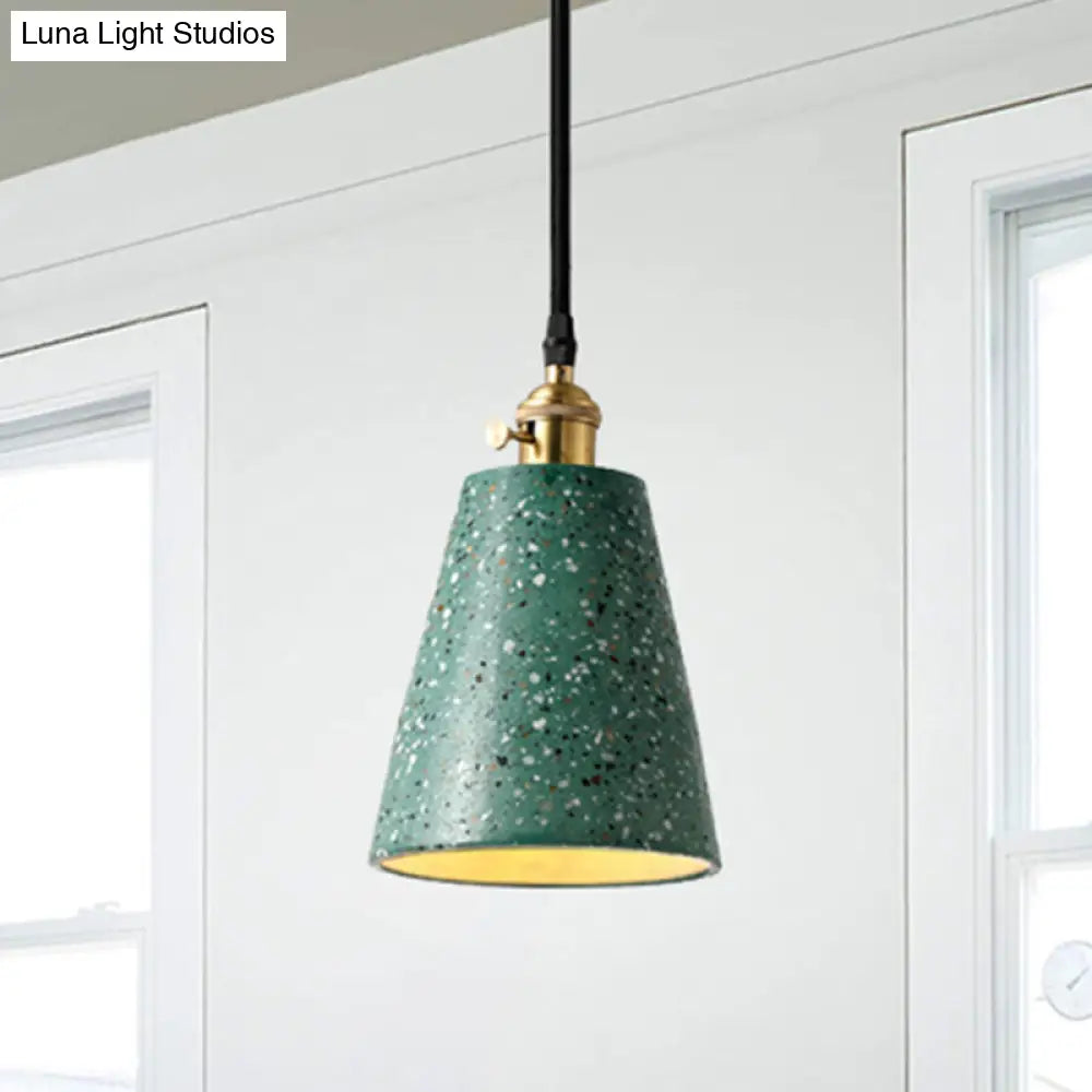 Alfa - Nordic Cone Pendant Lighting In Style Cement 1 Light Black/Grey/White Hanging