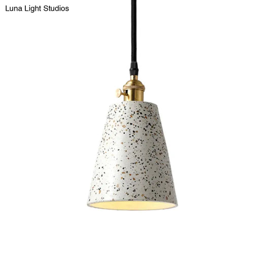 Alfa - Nordic Cone Pendant Lighting In Style Cement 1 Light Black/Grey/White Hanging