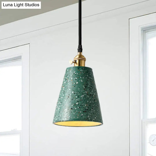 Alfa - Nordic Cone Pendant Lighting In Style Cement 1 Light Black/Grey/White Hanging