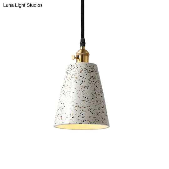 Alfa - Nordic Cone Pendant Lighting In Style Cement 1 Light Black/Grey/White Hanging